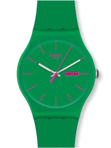 SWATCH NEW GENT COLOURED GREEN REBEL SUOG704 - Kamal Watch Company