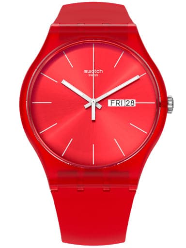 SWATCH NEW GENT RED REBEL SUOR701 - Kamal Watch Company