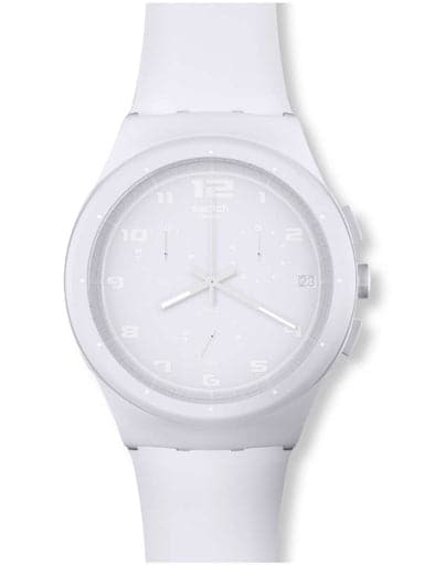 SWATCH CHRONO PLASTIC BASIC WHITE SUSW400 - Kamal Watch Company
