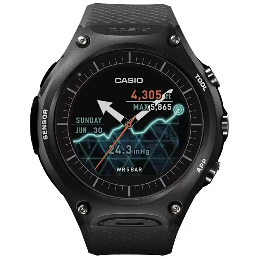 CASIO SW001 WSD-F10BK OUTDOOR SMART WATCH - Kamal Watch Company