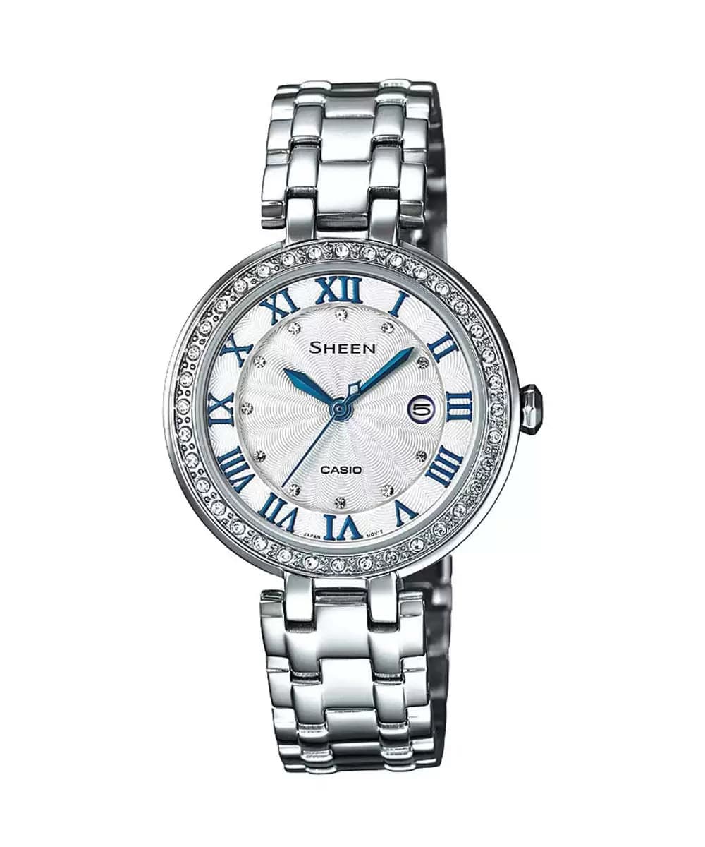 Casio Sheen Analog White Dial Women's Watch - Kamal Watch Company