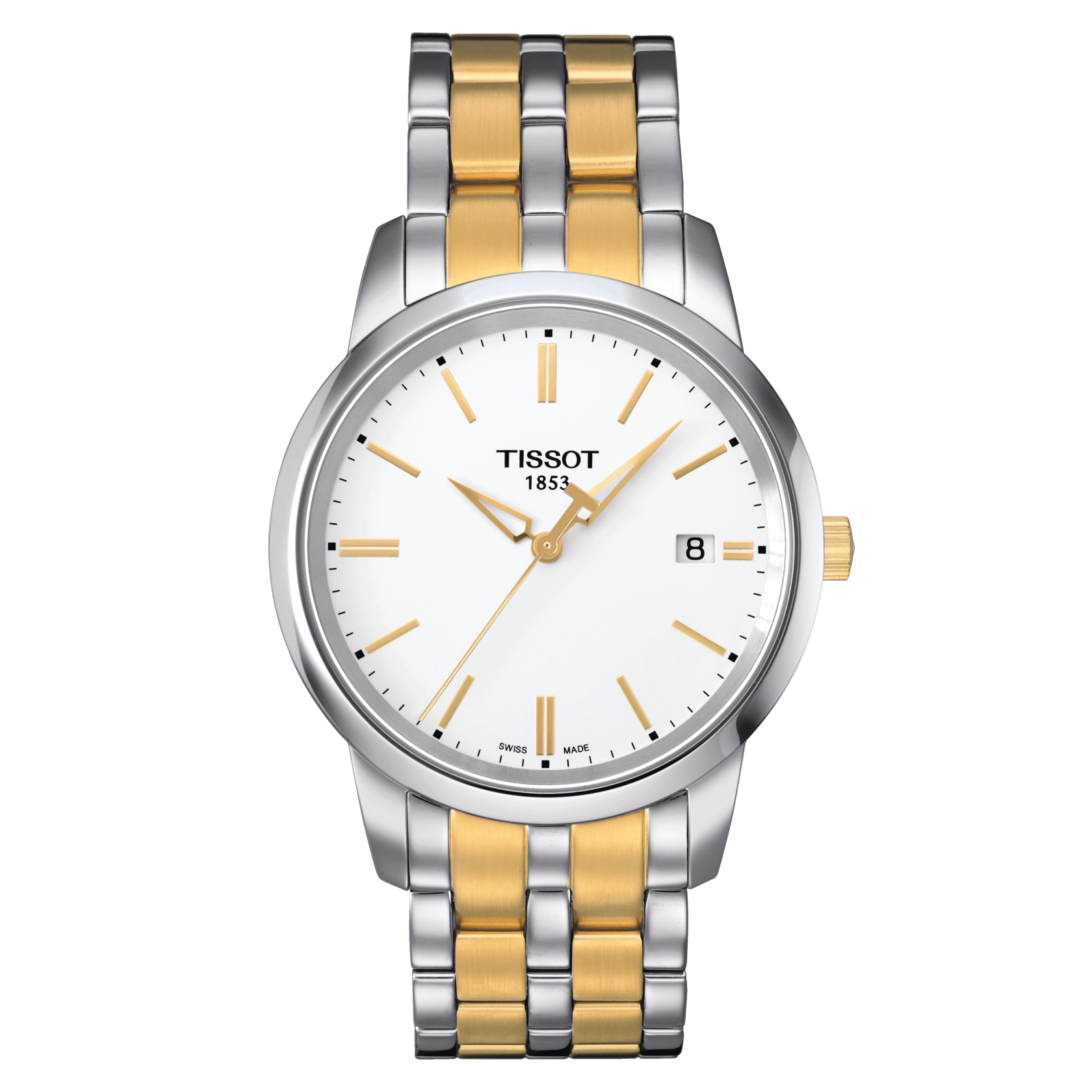 Tissot Classic Dream Steel & Yellow Gold PVD White Dial Men's Watch - Kamal Watch Company