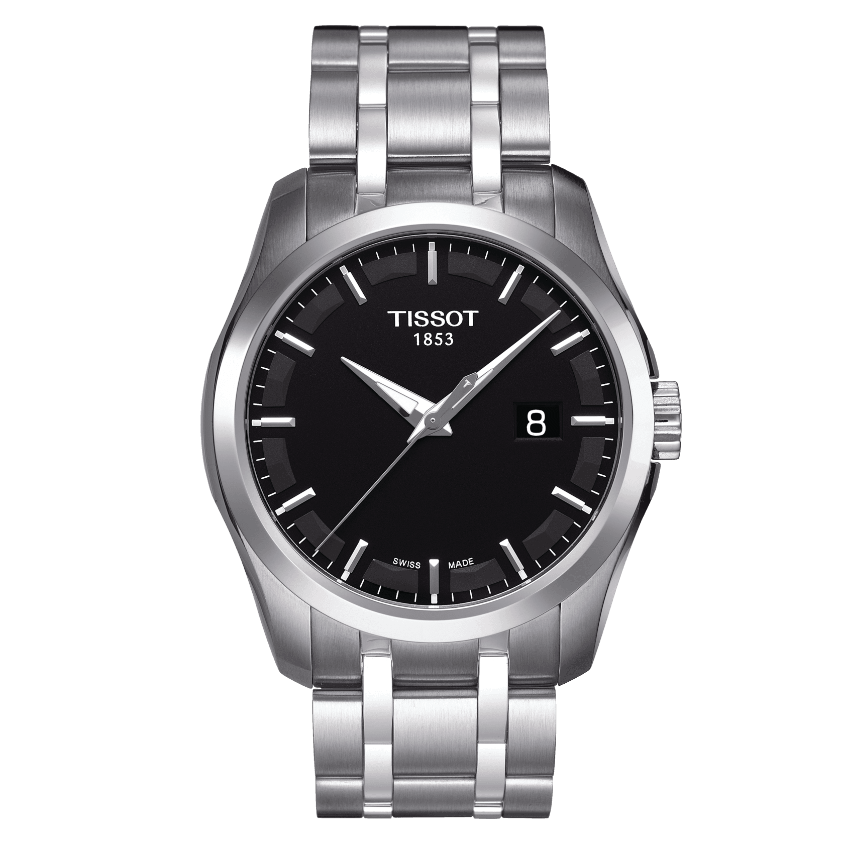 Tissot Couturier Black Dial Men'S Watch