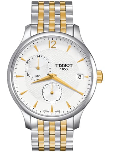 Tissot Tradition GMT Silver Dial Two-tone Men's Watch - Kamal Watch Company