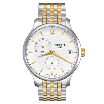 Tissot Tradition GMT Silver Dial Two-tone Men's Watch - Kamal Watch Company