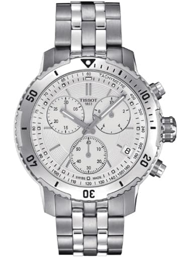 Tissot PRS 200 Quartz Silver chronograph Dial Men's Watch - Kamal Watch Company