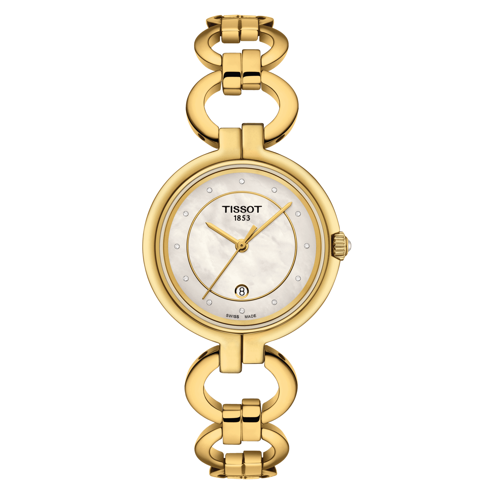 Tissot T-Lady Flamingo White MOP Dial Women's Quartz Watch - Kamal Watch Company