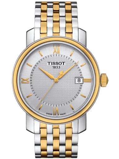 Tissot Bridgeport Quartz Silver Dial Steel & Yellow Gold PVD Men's Watch - Kamal Watch Company