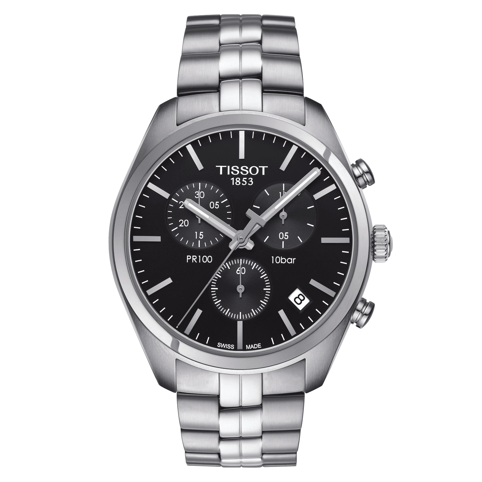 Tissot PR 100 Chronograph Black Dial Men's Quartz Watch - Kamal Watch Company