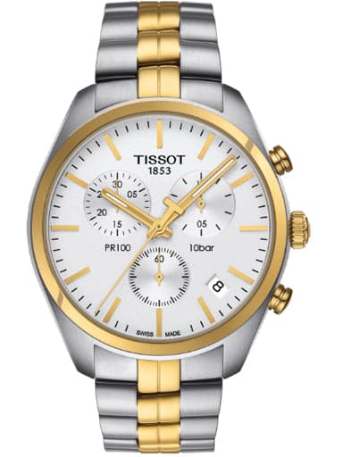 Tissot PR 100 Chronograph Quartz Silver Dial Men's Watch - Kamal Watch Company