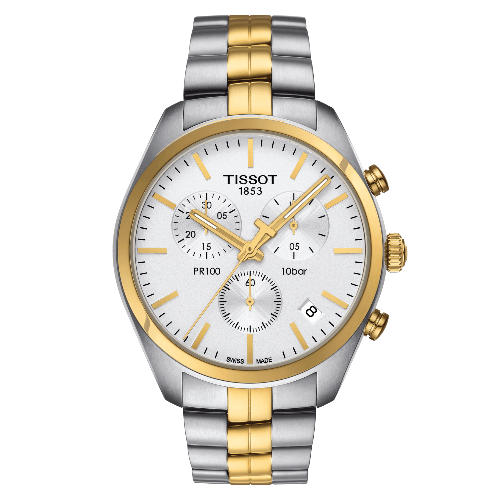Tissot PR 100 Chronograph Quartz Silver Dial Men's Watch - Kamal Watch Company