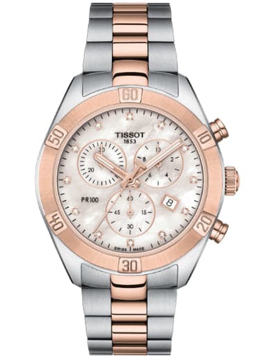 Tissot PR 100 Sport Chic Chronograph Steel Quartz Women's Watch - Kamal Watch Company