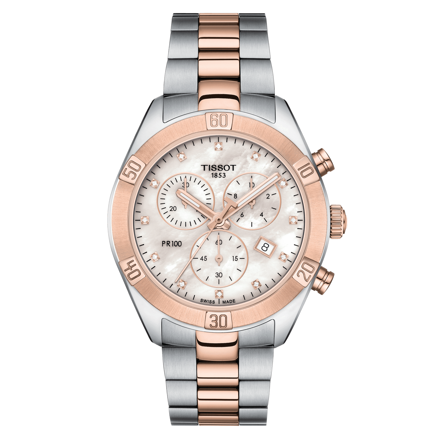 Tissot PR 100 Sport Chic Chronograph Steel Quartz Women's Watch - Kamal Watch Company