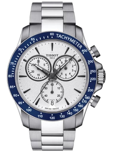 Tissot V8 Quartz Chronograph Silver Dial Men's Watch - Kamal Watch Company