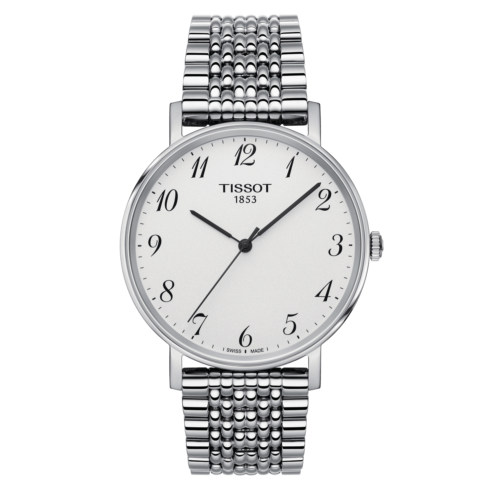 Tissot Everytime Medium Silver Dial Stainless Steel Unisex Watch - Kamal Watch Company