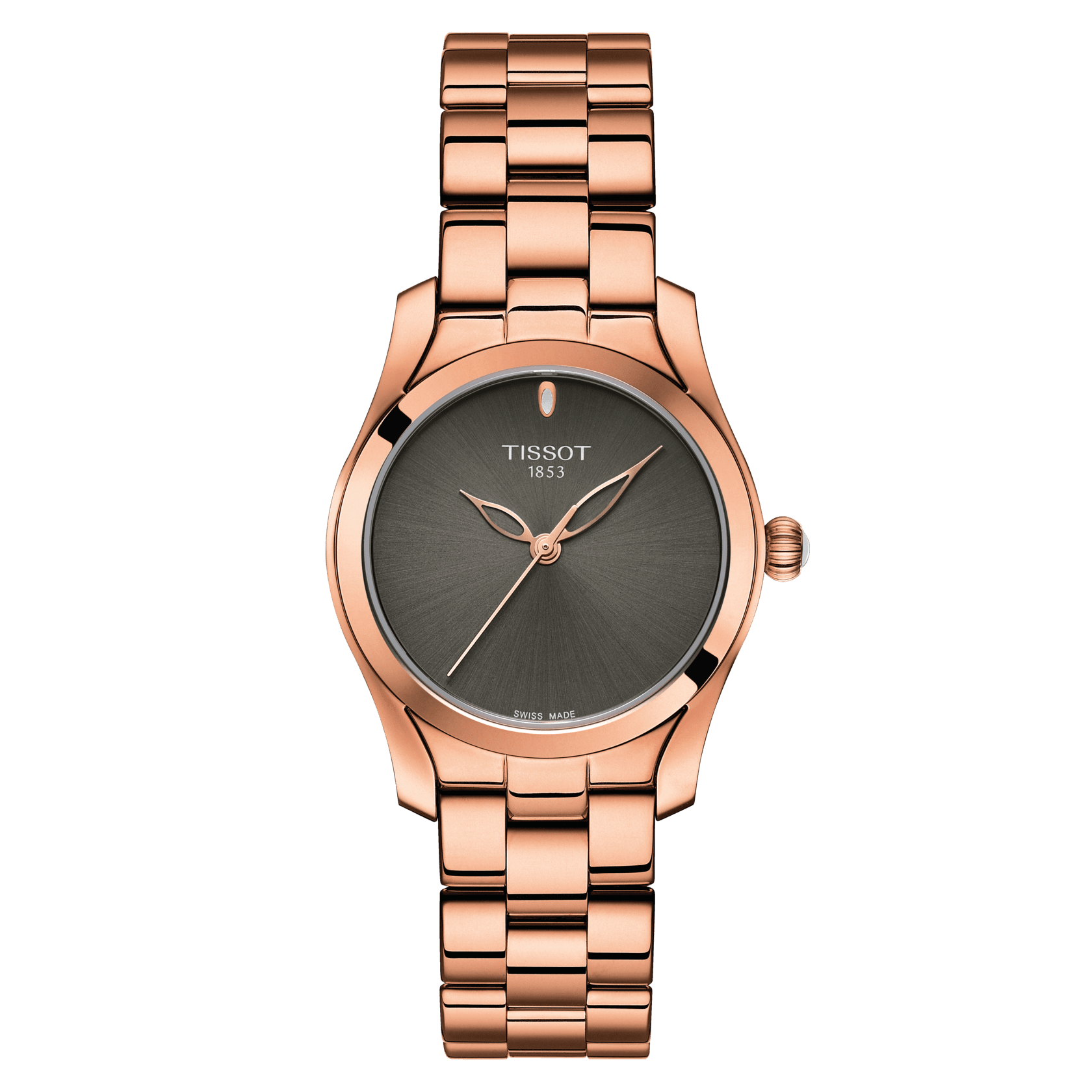 Tissot T Lady T Wave Stainless Steel Anthracite Dial Women's Watch - Kamal Watch Company