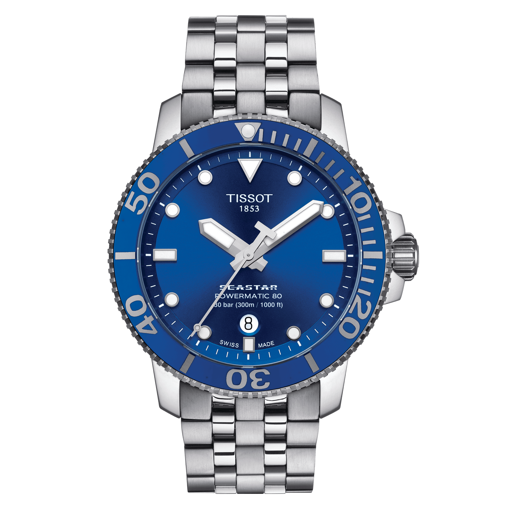 Tissot Seastar 1000 Powermatic 80 Blue Dial Men's Watch - Kamal Watch Company