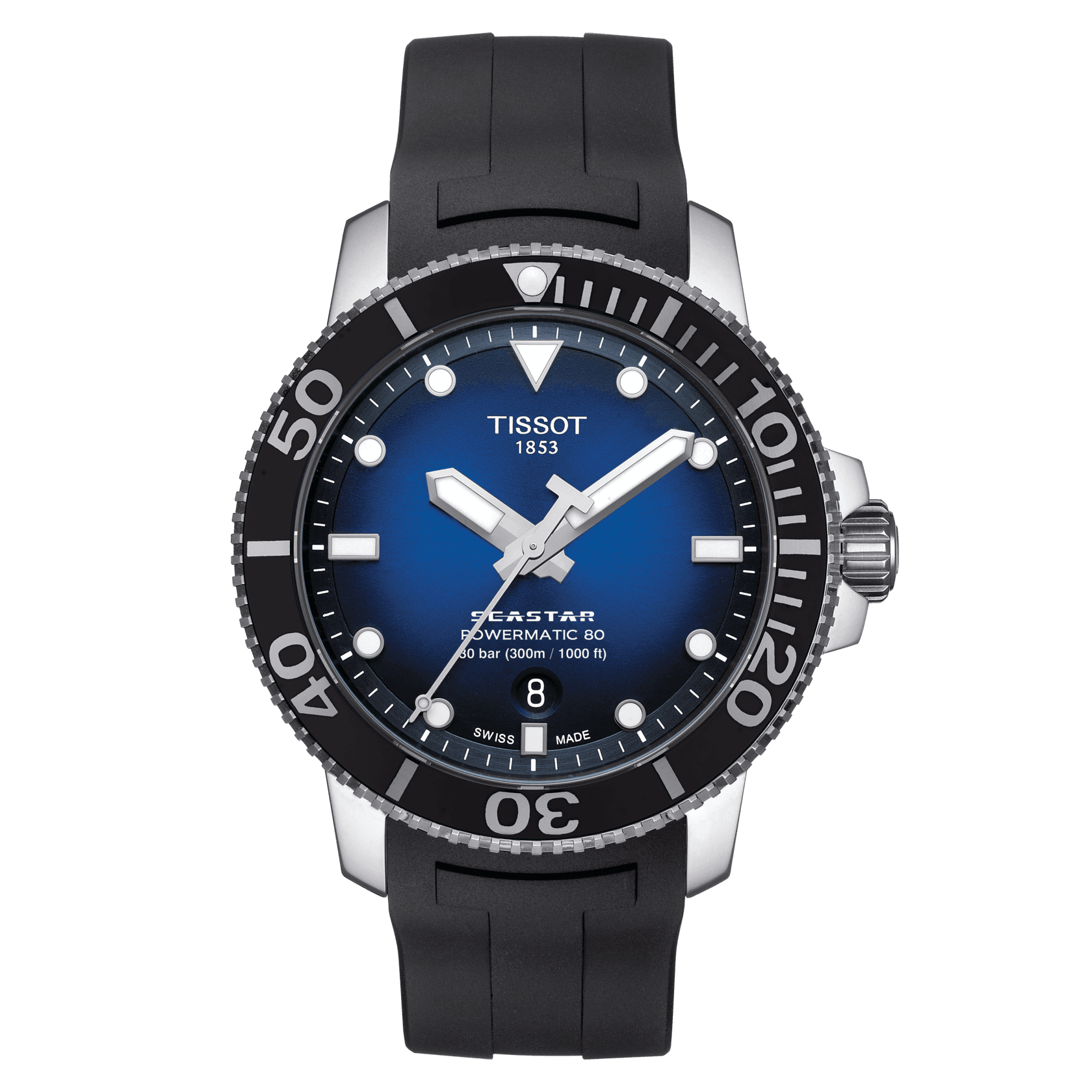 Tissot Seastar 1000 Powermatic 80 Blue Gradient Men's Watch - Kamal Watch Company