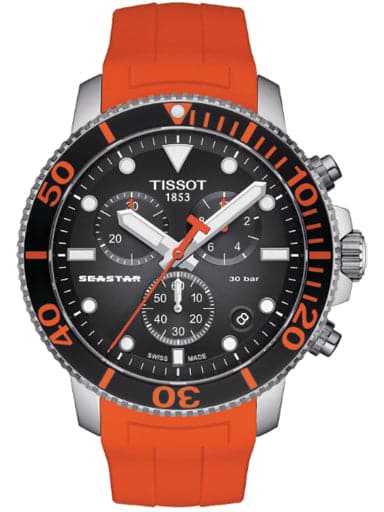 Tissot Seastar 1000 Chronograph Black Dial Men's Watch - Kamal Watch Company