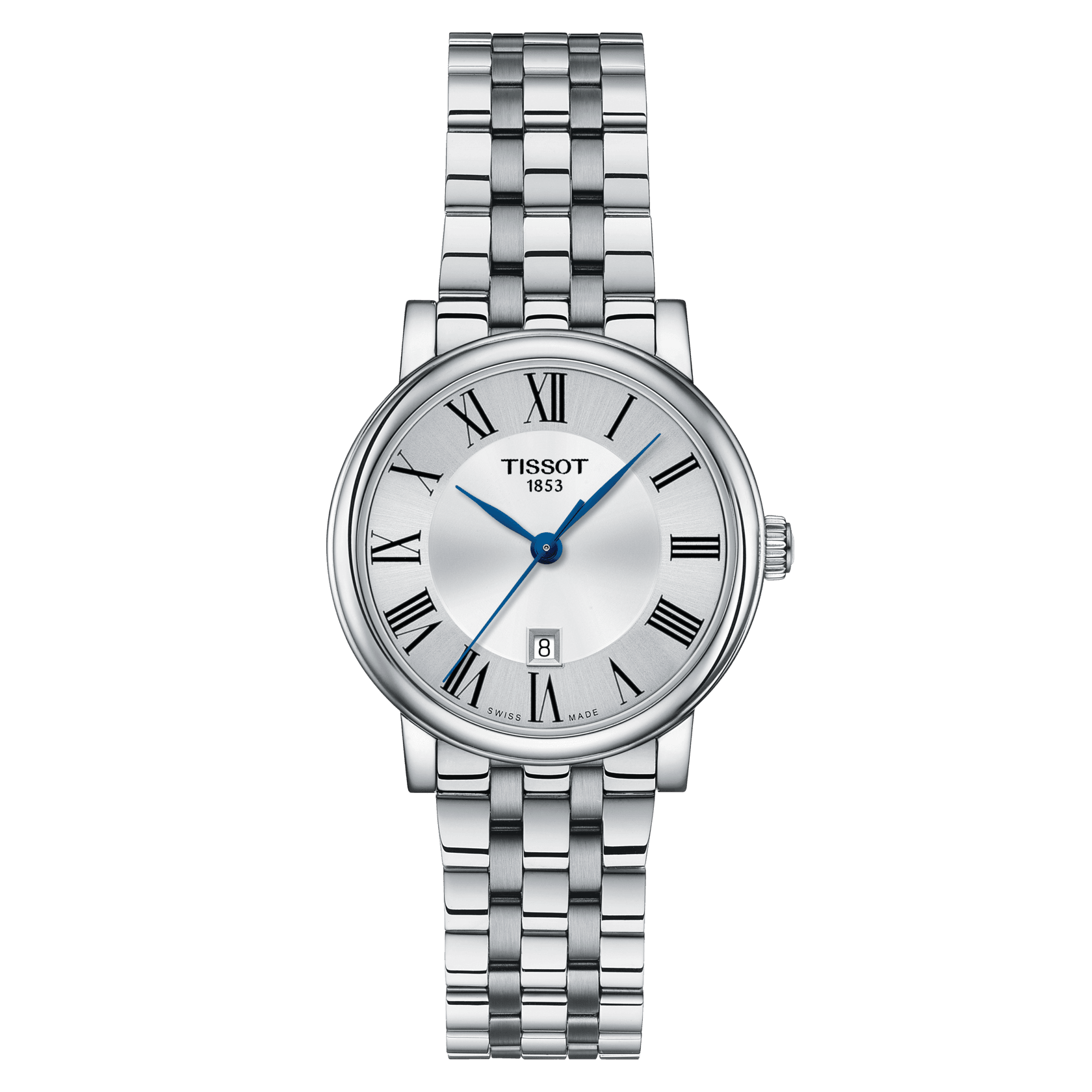 Tissot T-Classic Carson Premium Stainless Steel Silver Dial Women's Watch - Kamal Watch Company
