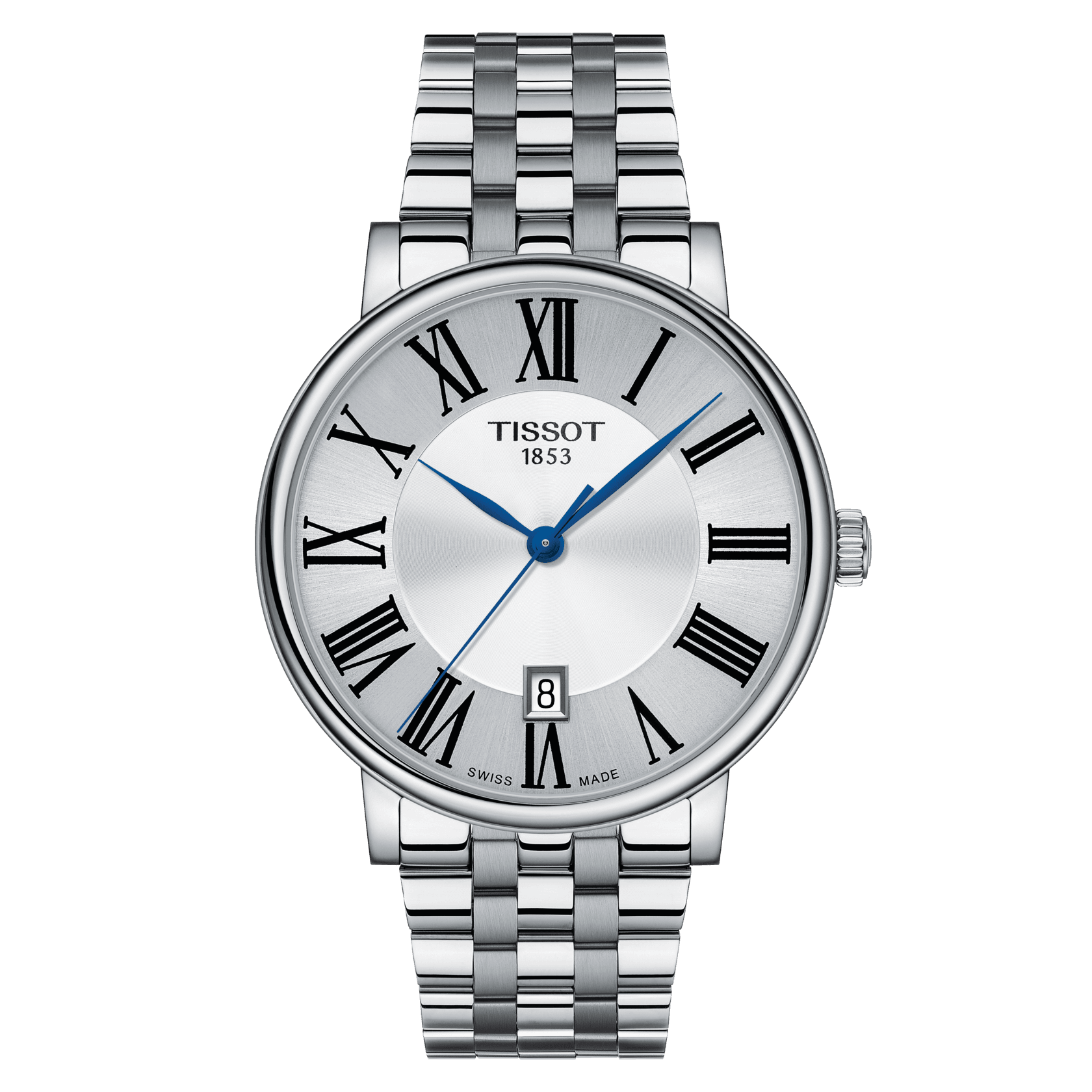 Tissot T-Classic Carson Premium Quartz Silver Dial Men's Watch - Kamal Watch Company