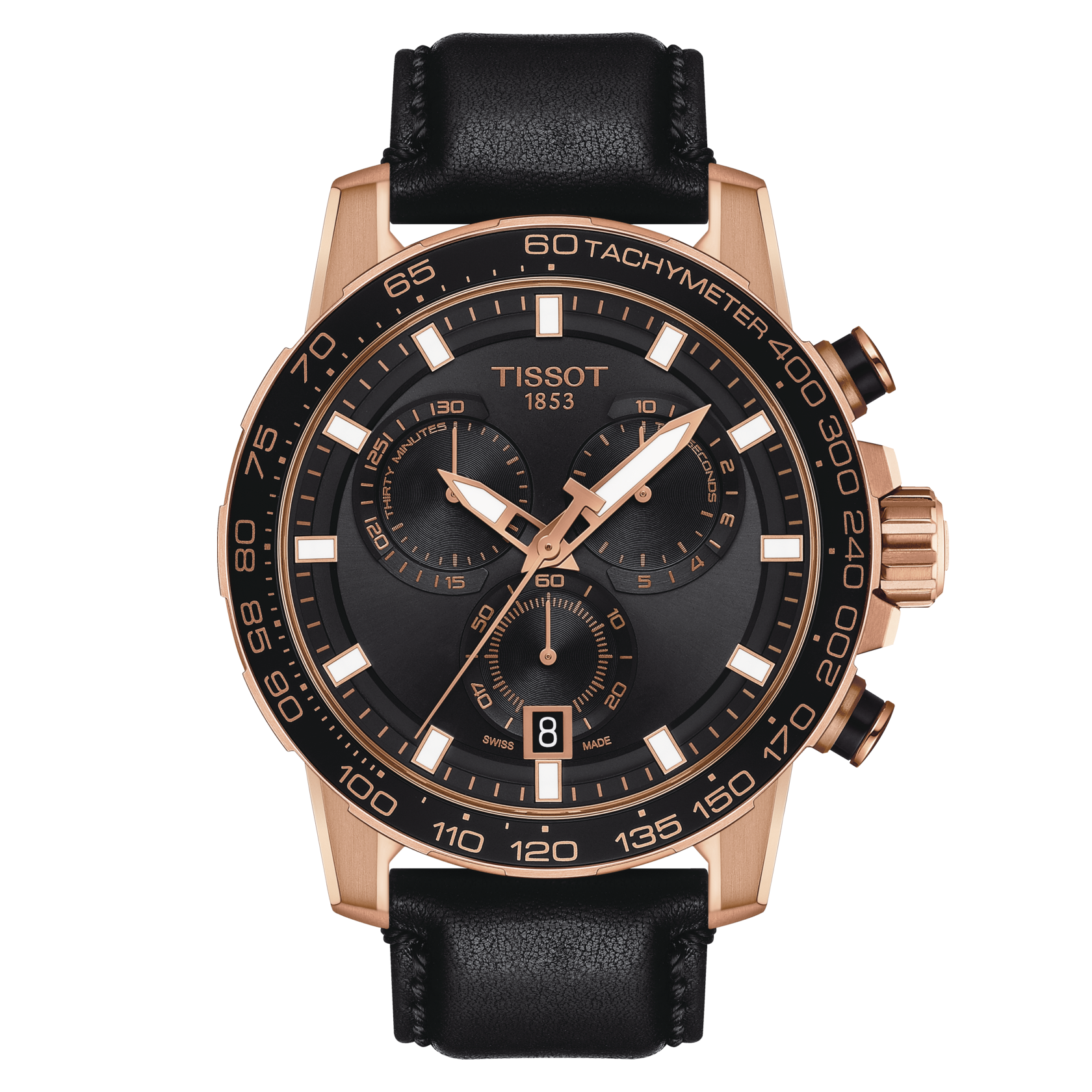 Tissot T-Sport Supersport Chrono Quartz Black Dial Watch For Men's - Kamal Watch Company