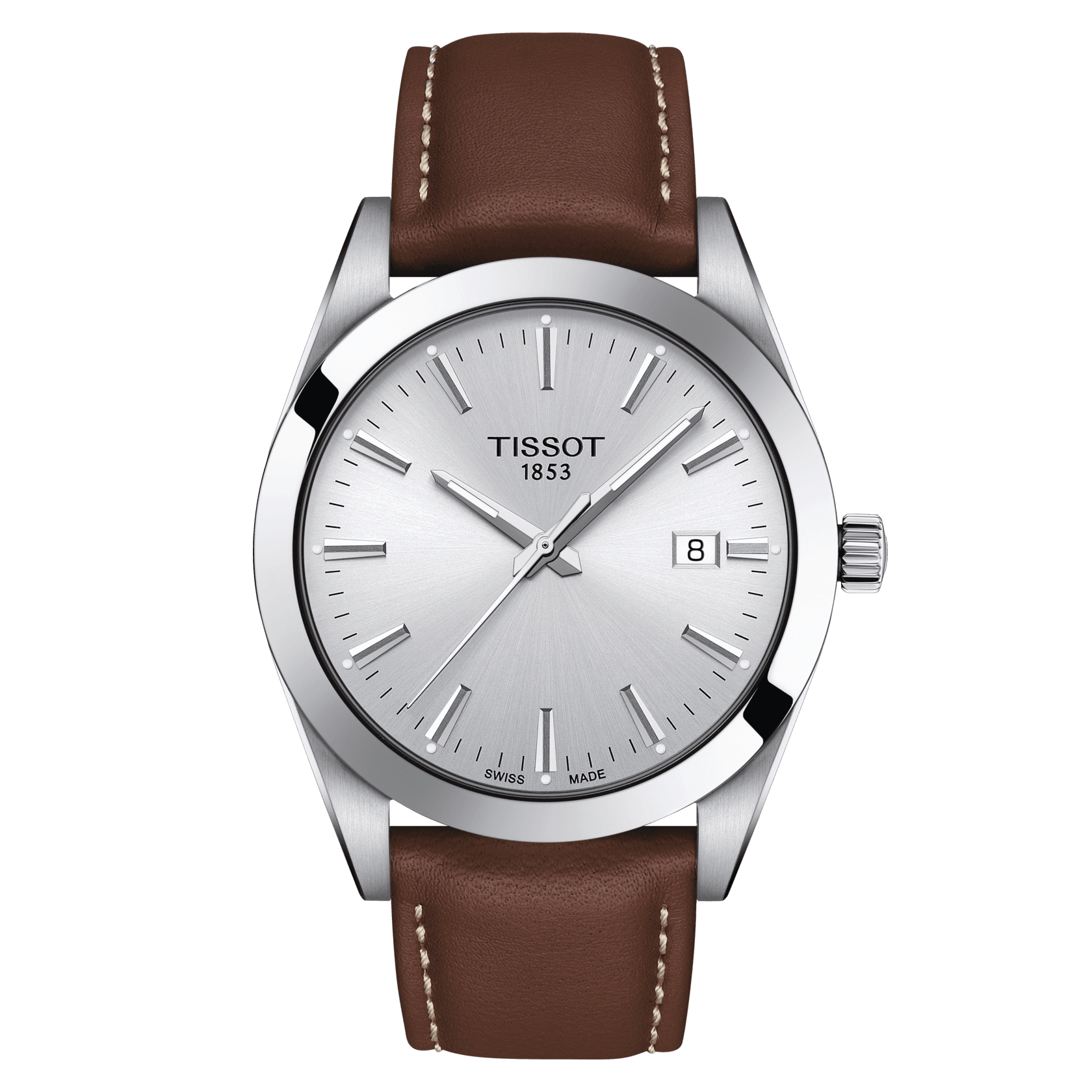 Tissot Gentleman Quartz Silver Dial Watch - Kamal Watch Company
