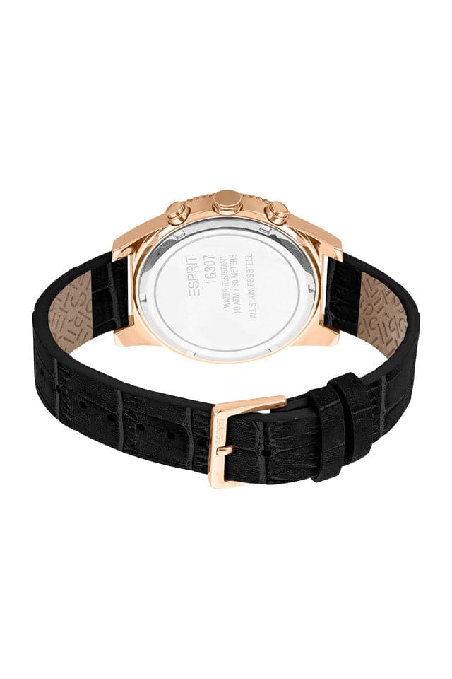 Esprit Mens 44 mm Black Dial Leather Analog Watch ES1G307L0045 - Kamal Watch Company