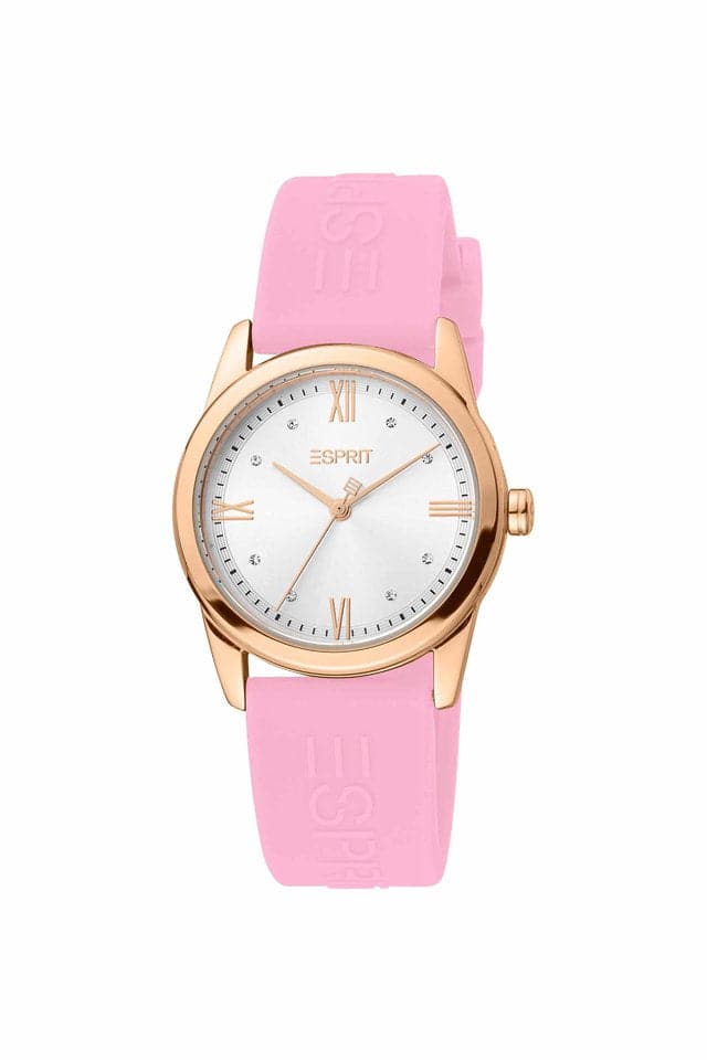 Esprit Womens 32 mm Summer Spring Silver Dial Silicone Analog Watch - ES1L217P1185 - Kamal Watch Company