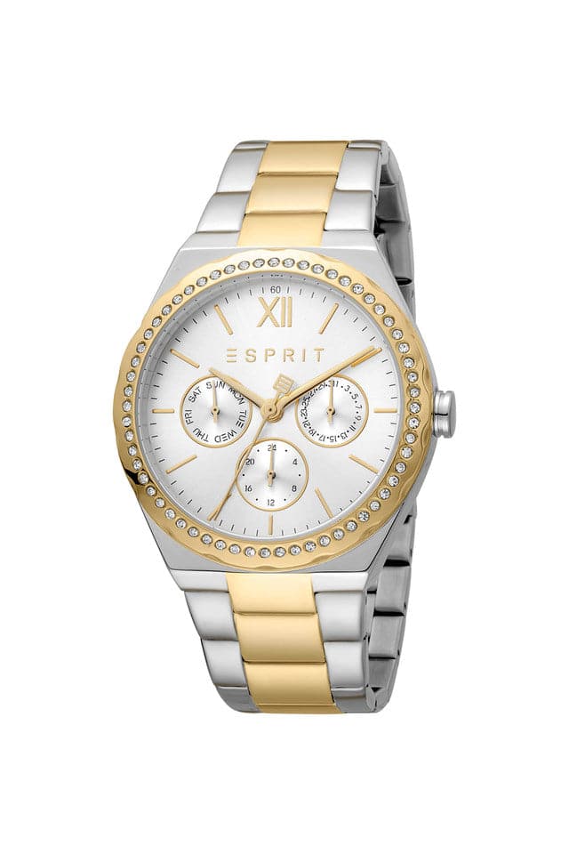 Esprit Womens 38 mm Silver Dial Stainless Steel Analog Watch ES1L380M0055 - Kamal Watch Company