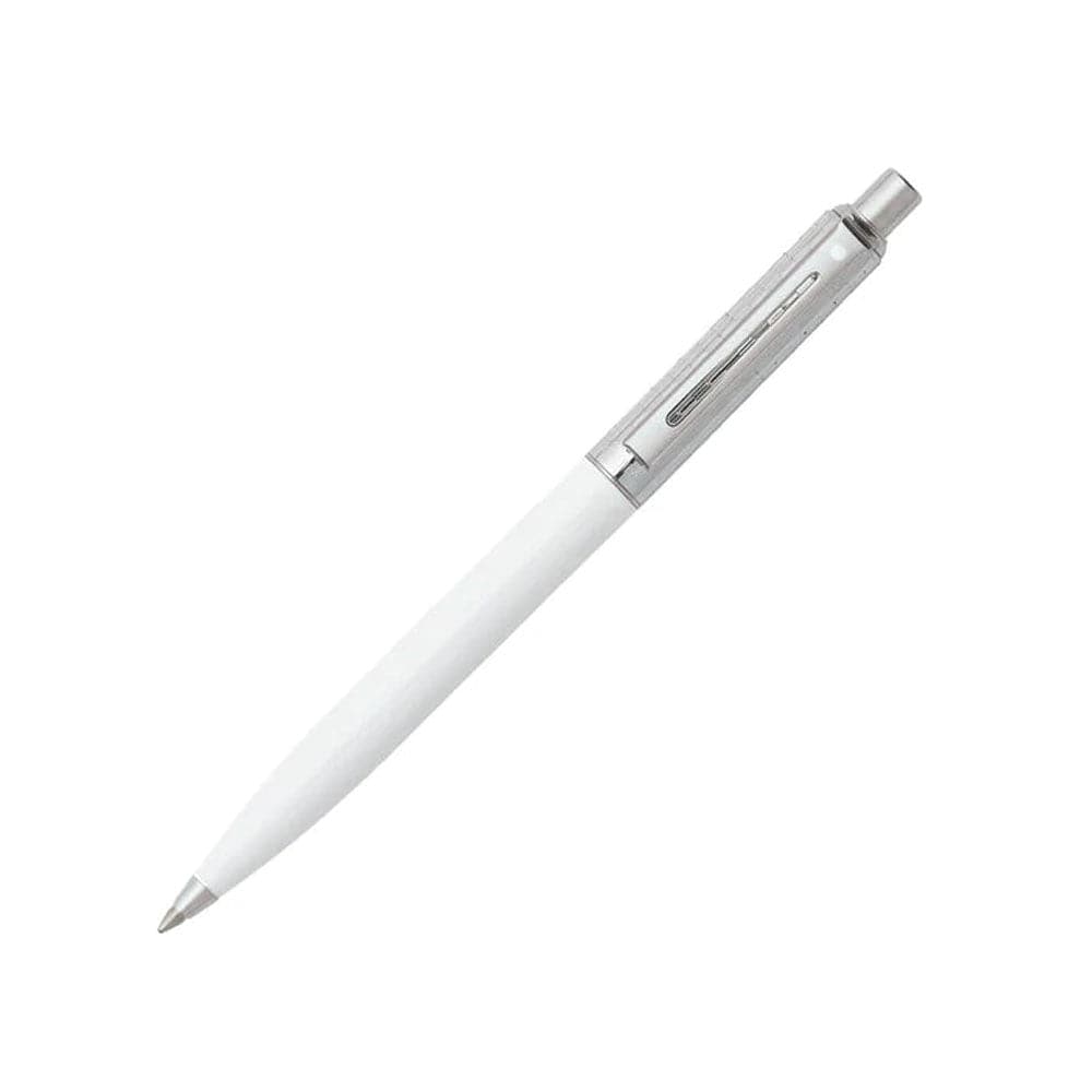 SHEAFFER SENTINEL SIGNATURE GLOSSY WHITE ETCHED CHROME CAP WITH CT BALL PEN 9073 BP - Kamal Watch Company