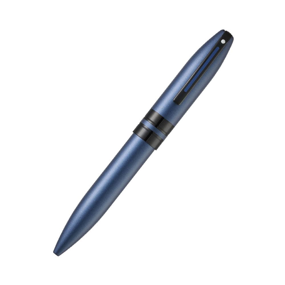 SHEAFFER ICON METALLIC BLUE LACQUER WITH POLISHED BLACK PVD TRIM BALLPOINT PEN 9110 BP - Kamal Watch Company