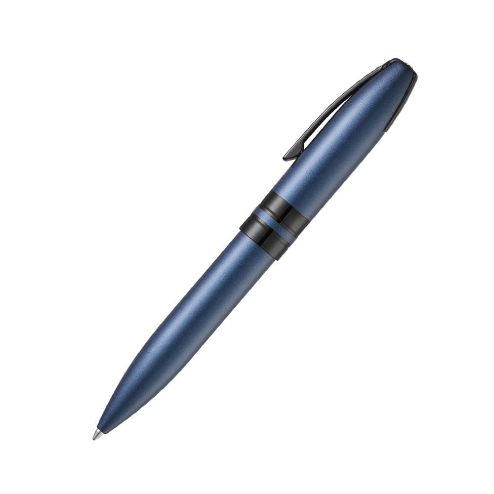 SHEAFFER ICON METALLIC BLUE LACQUER WITH POLISHED BLACK PVD TRIM BALLPOINT PEN 9110 BP - Kamal Watch Company