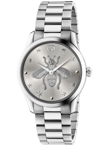 Gucci G-Timeless Quartz Silver Dial Ladies Watch - Kamal Watch Company