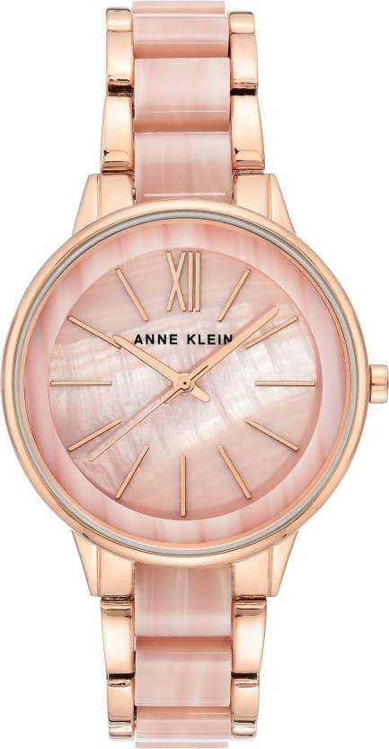 Anne Klein Green Dial Rose Gold Metal Strap Watch NDAK1412PKRG - Kamal Watch Company