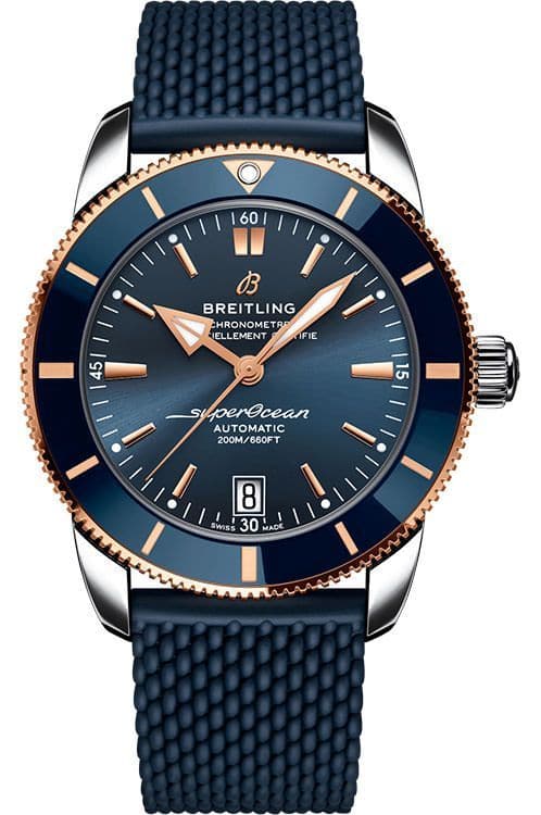 Breitling Superocean Heritage B20 Automatic 42 Stainless Steel & 18k Red Gold - Blue Watch - Kamal Watch Company
