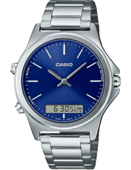 ENTICER MEN MTP-VC01D-2EUDF - A1924 Silver Analog Digital - Men's Watch - Kamal Watch Company