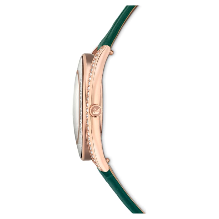 Swarovski Crystalline Aura watch Swiss Made, Leather strap 5644078 - Kamal Watch Company