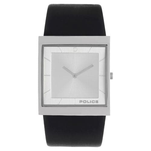 Police Silver Dial Black Leather Strap Men's Watch PL15395US04 - Kamal Watch Company