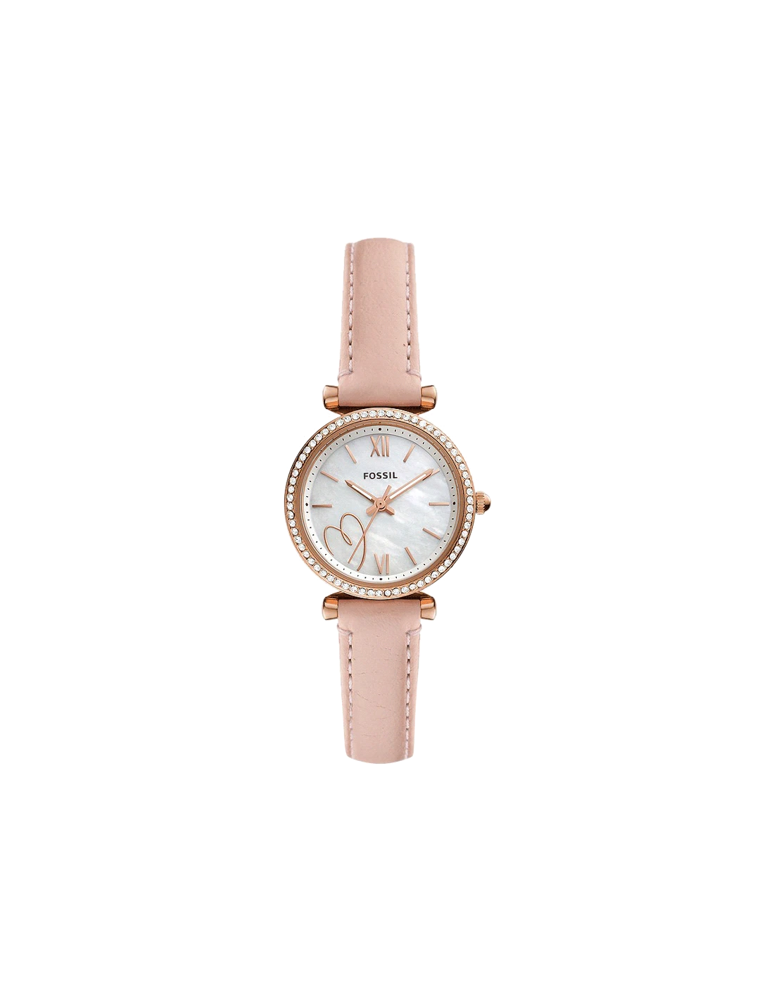 Carlie Three-Hand Blush Eco Leather Watch ES5268