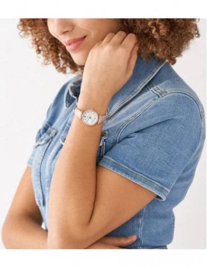 Carlie Three-Hand Blush Eco Leather Watch ES5268 - Kamal Watch Company