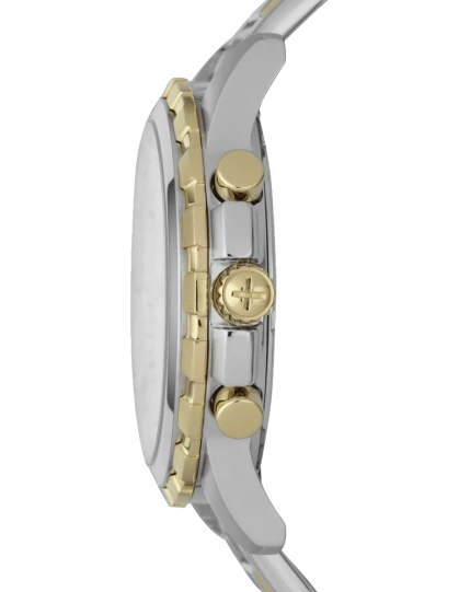 Fossil Mens 45 mm Dean Silver Dial Stainless Steel Chronograph Watch - FS4795 - Kamal Watch Company