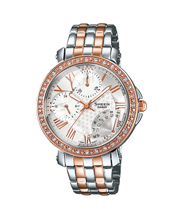 Casio Sheen Analog White Dial Women's Watch - Kamal Watch Company