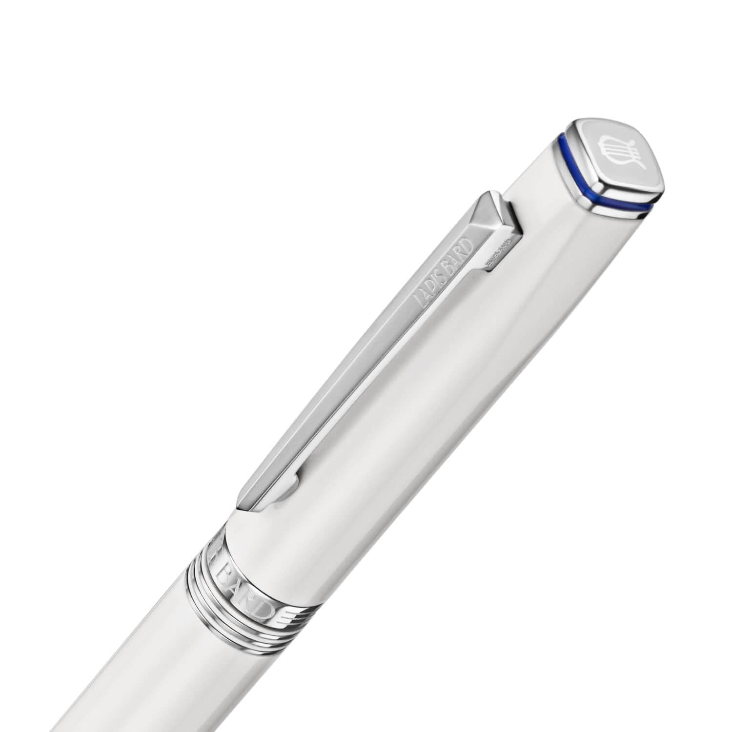 LAPIS BARD Contemporary Special Edition Ballpoint Pen - Pearl with Chrome Trim WP22908 - Kamal Watch Company