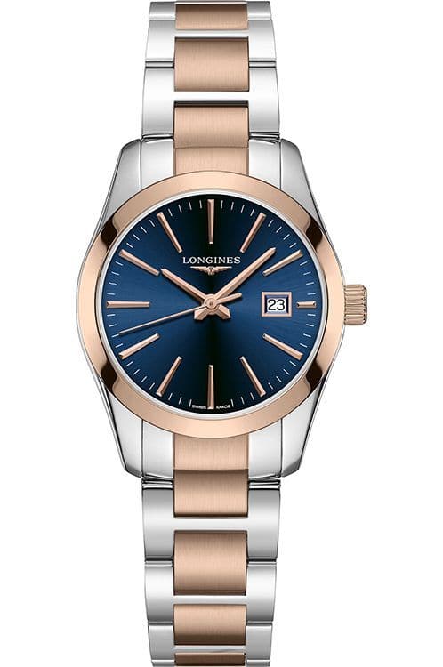 Longines Conquest Classic Quartz Blue Dial Women's Watch - Kamal Watch Company
