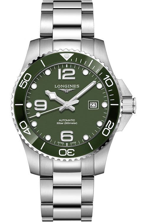 Longines HydroConquest Green Dial Stainless Steel Men's Watch - Kamal Watch Company