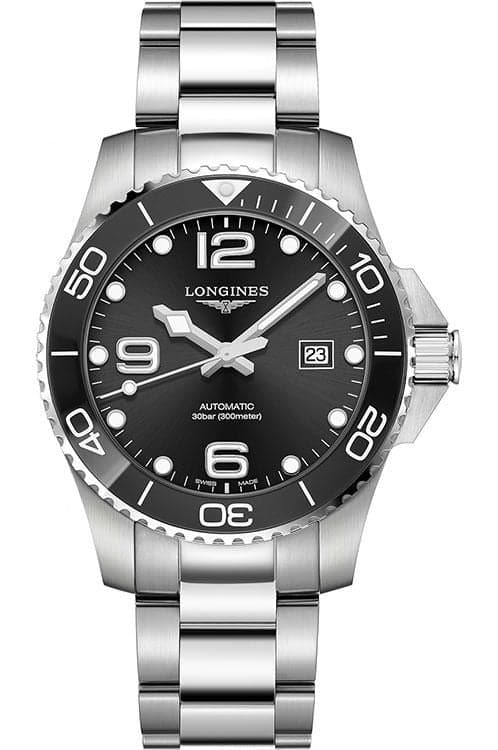 Longines Hydro Conquest Black Dial Automatic 43 mm Men's Watch - Kamal Watch Company