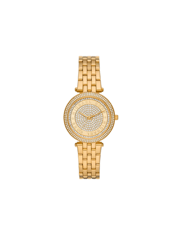 Michael Kors Mens 33 mm Darci Gold Dial Stainless Steel Analog Watch - MK4673 - Kamal Watch Company