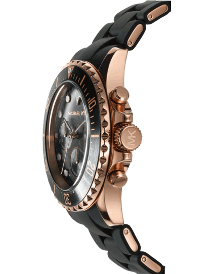 Michael Kors Mens 45 mm Everest Black Dial Ceramic Chronograph Watch - MK9055 - Kamal Watch Company