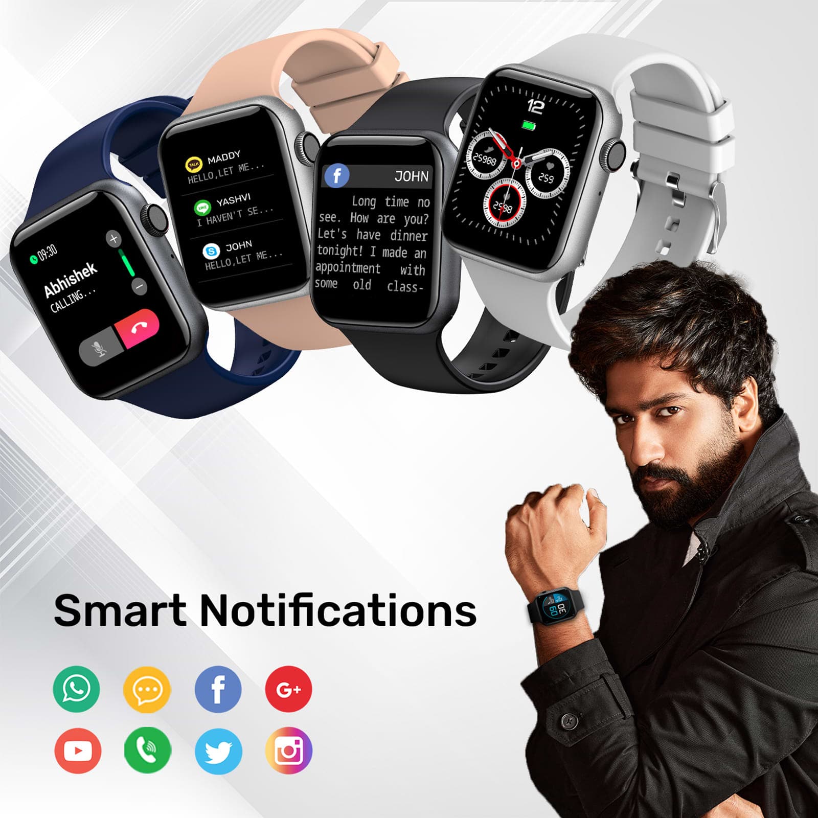 Fire-Boltt Ring Smartwatch with Bluetooth Calling BSW005 BLACK - Kamal Watch Company